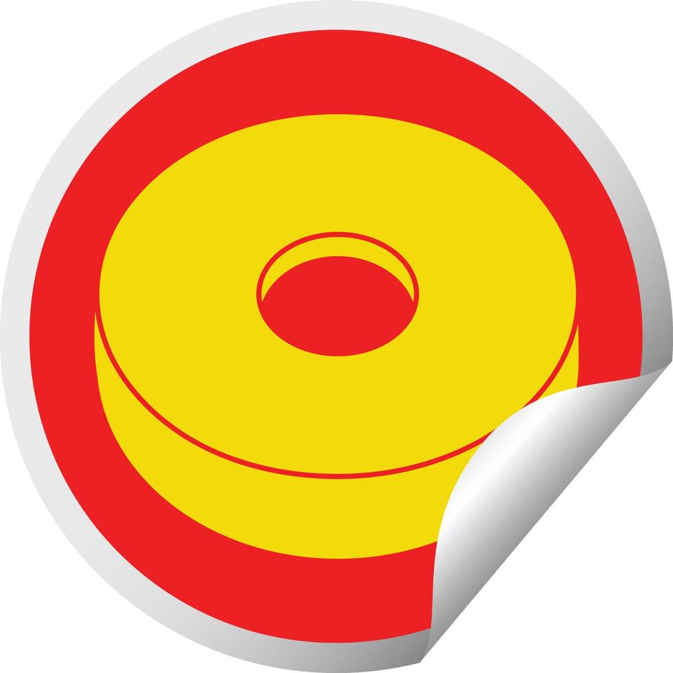 donut graphic vector circular peeling sticker