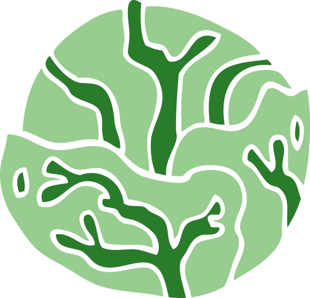 cartoon doodle cabbage vector