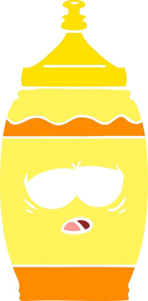 flat color style cartoon sports drink vector