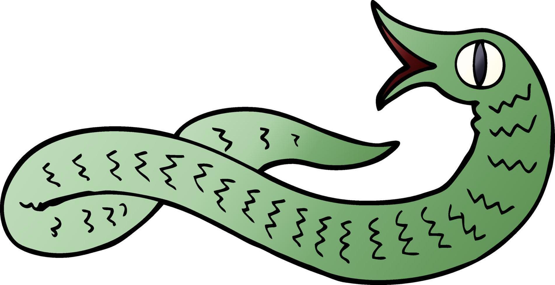 cartoon doodle medieval snake vector