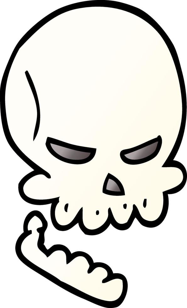 cartoon doodle halloween skull vector