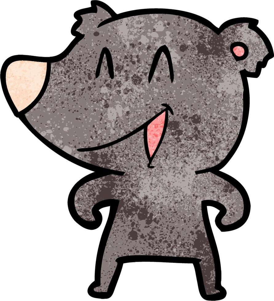 laughing bear cartoon vector