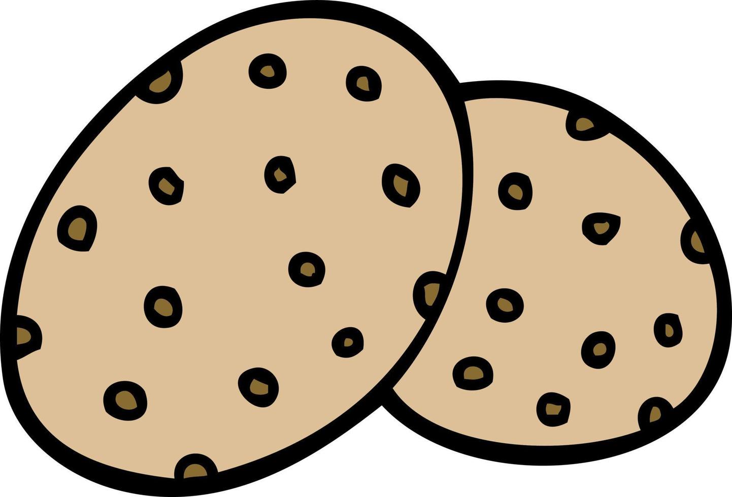 cartoon doodle cookies together vector