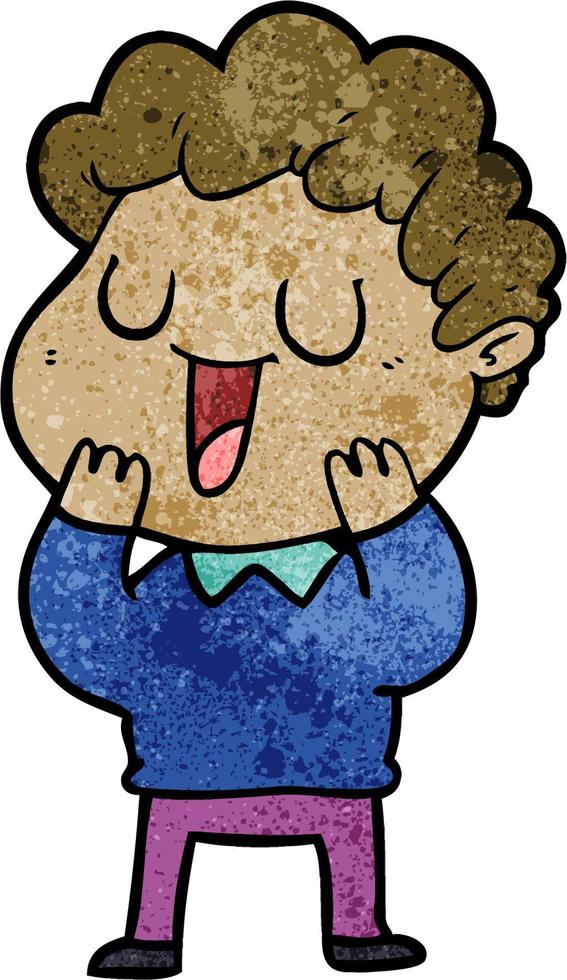laughing cartoon man vector