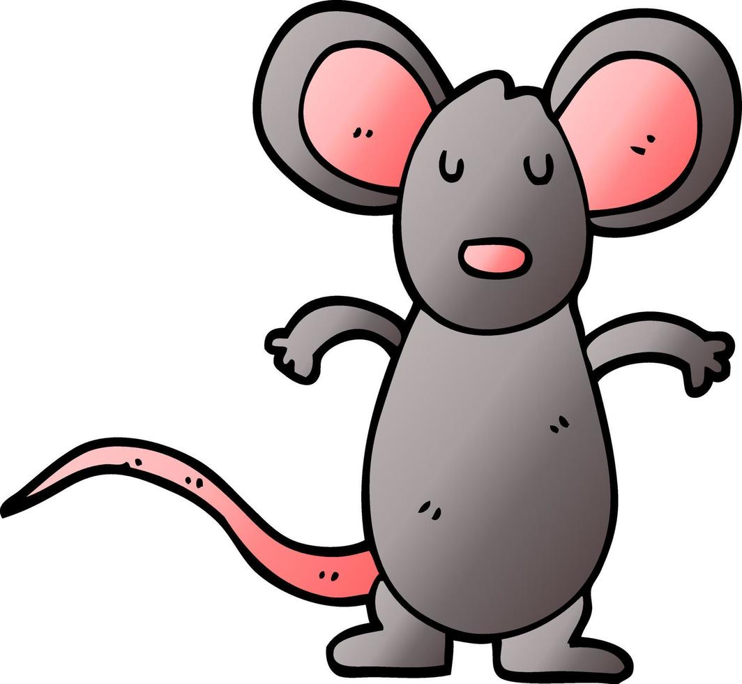 cartoon doodle mouse rat vector