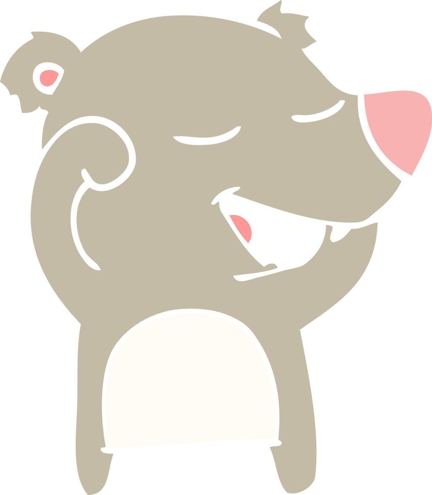 flat color style cartoon bear vector