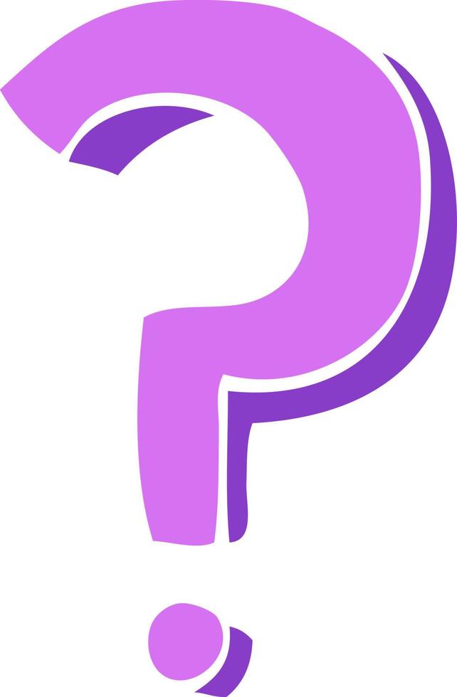 cartoon doodle question mark vector