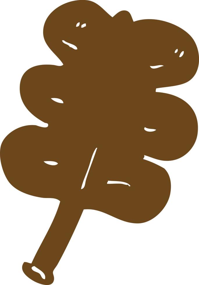 cartoon doodle autumnal leaf vector