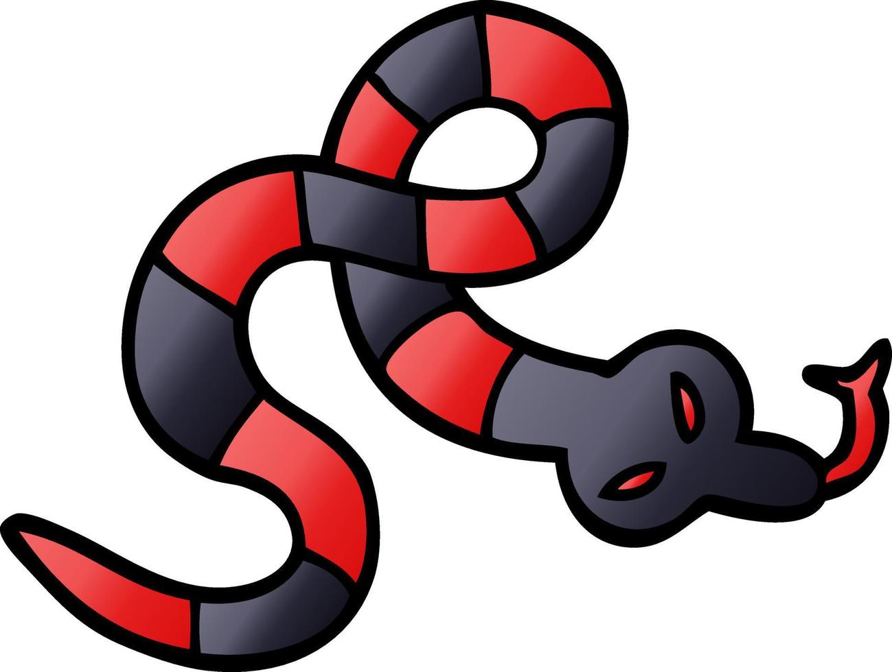 cartoon doodle poisonous snake vector