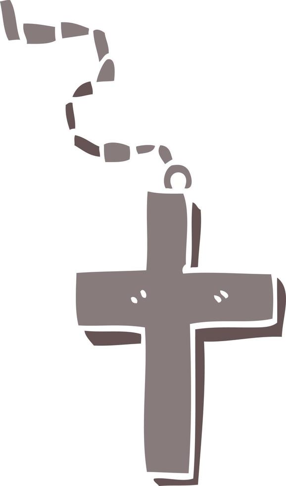 cartoon doodle metal cross vector