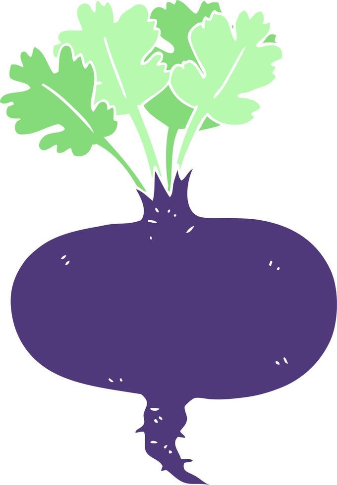 flat color illustration of a cartoon beetroot vector