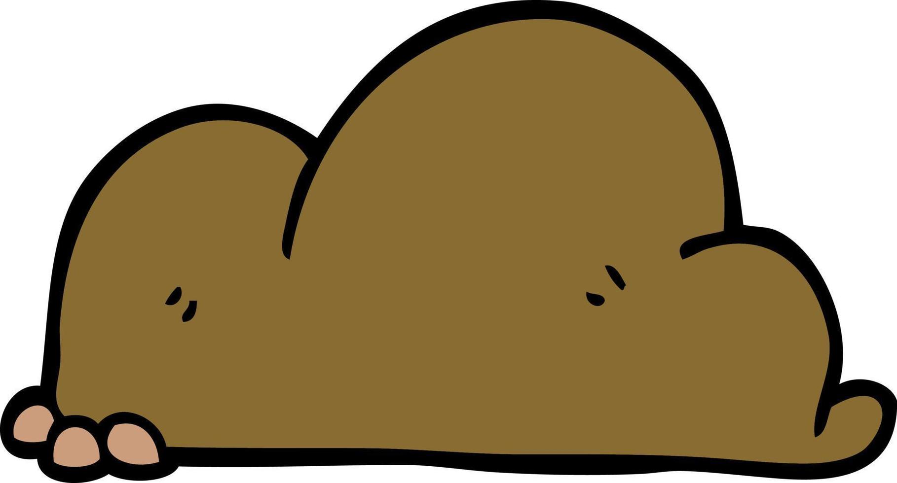 cartoon doodle pile of dirt vector