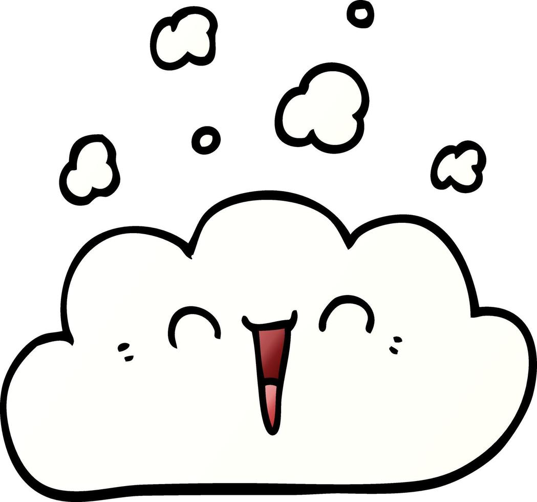 cartoon doodle happy cloud 12162293 Vector Art at Vecteezy