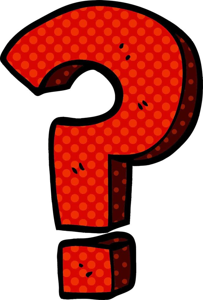 cartoon doodle question mark vector