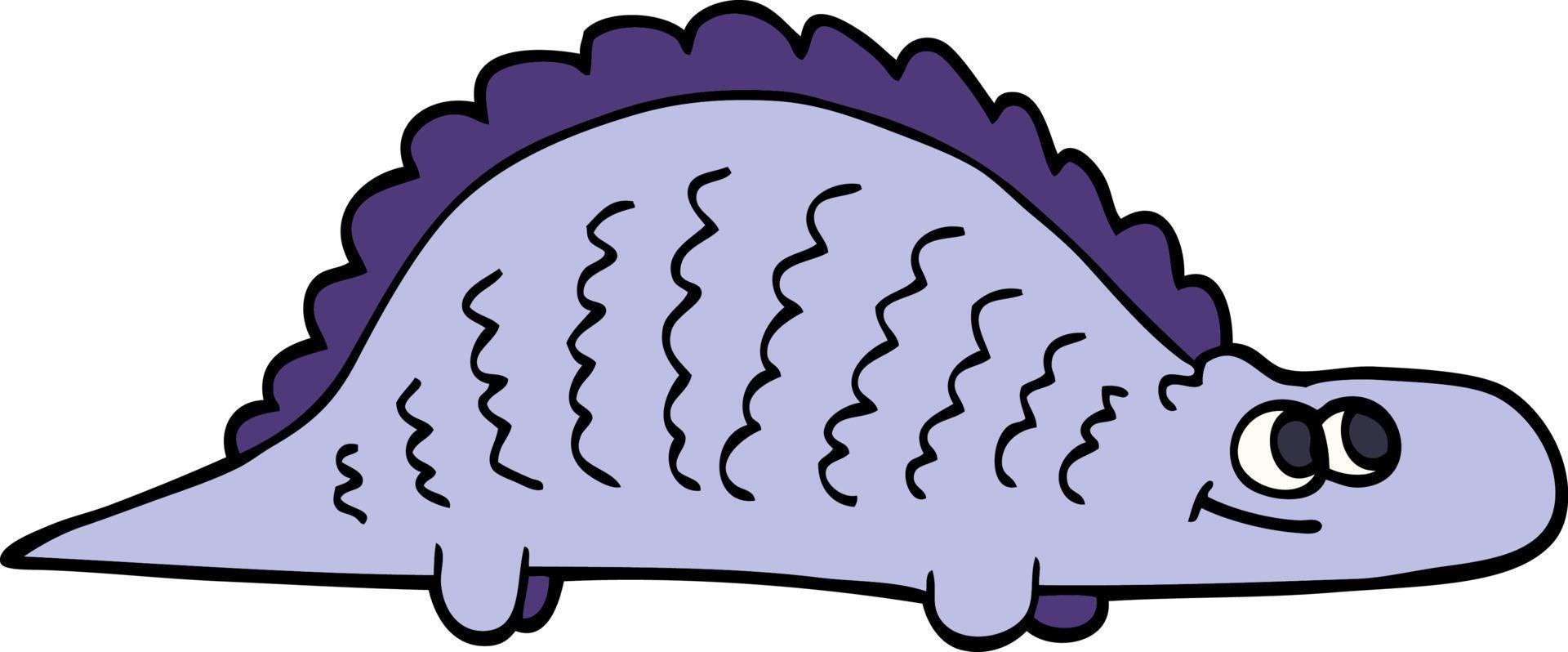 cartoon doodle prehistoric dinosaur vector