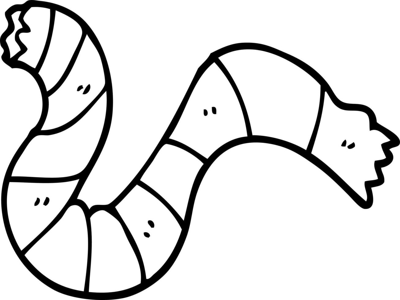 line drawing cartoon stripy scarf vector