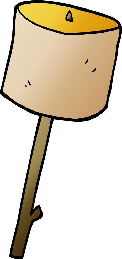 cartoon doodle toasted marshmallow vector