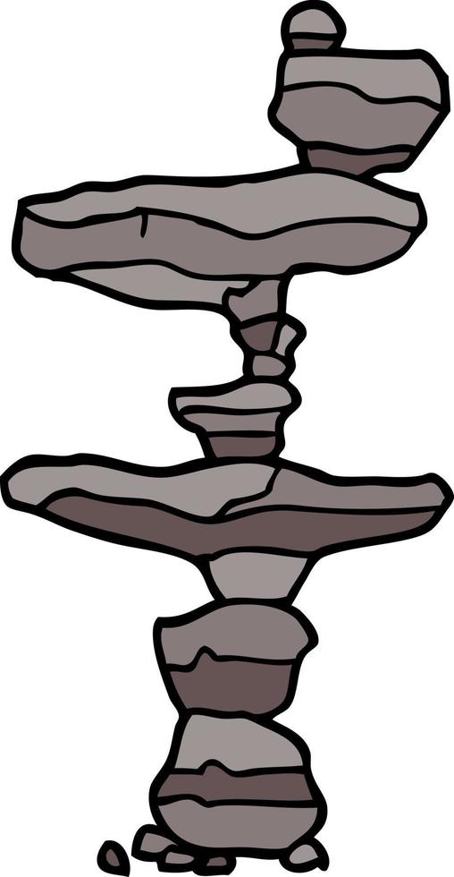 cartoon doodle boulders vector