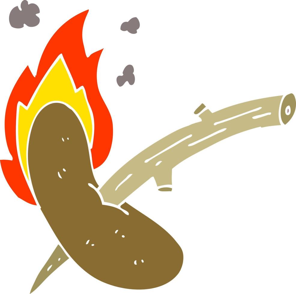 cartoon doodle of a hot dog vector