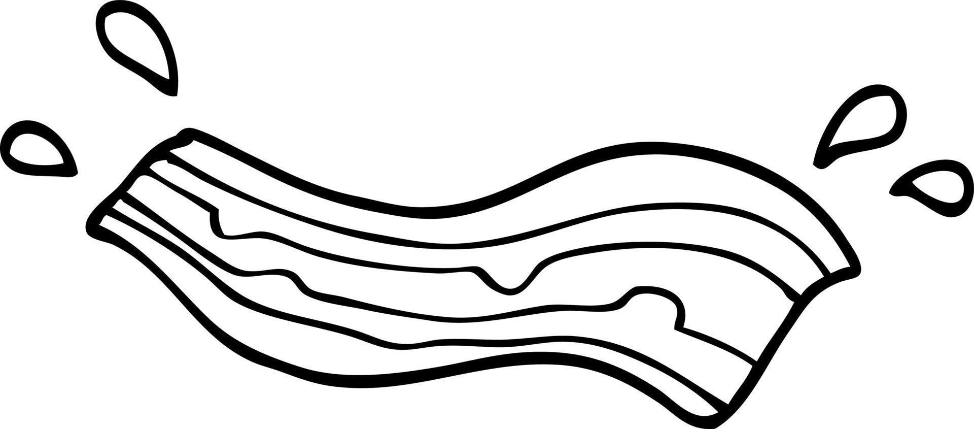line drawing cartoon bacon 12162512 Vector Art at Vecteezy