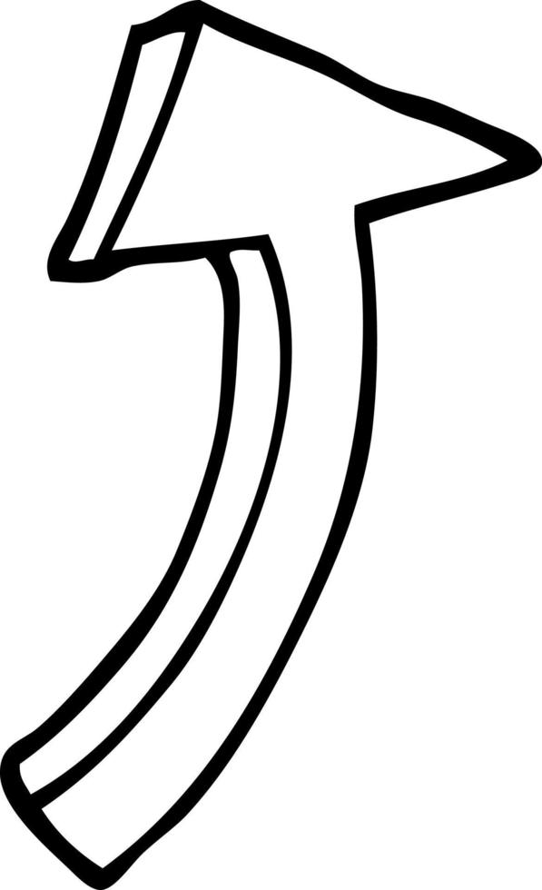 line drawing cartoon pointing arrow vector