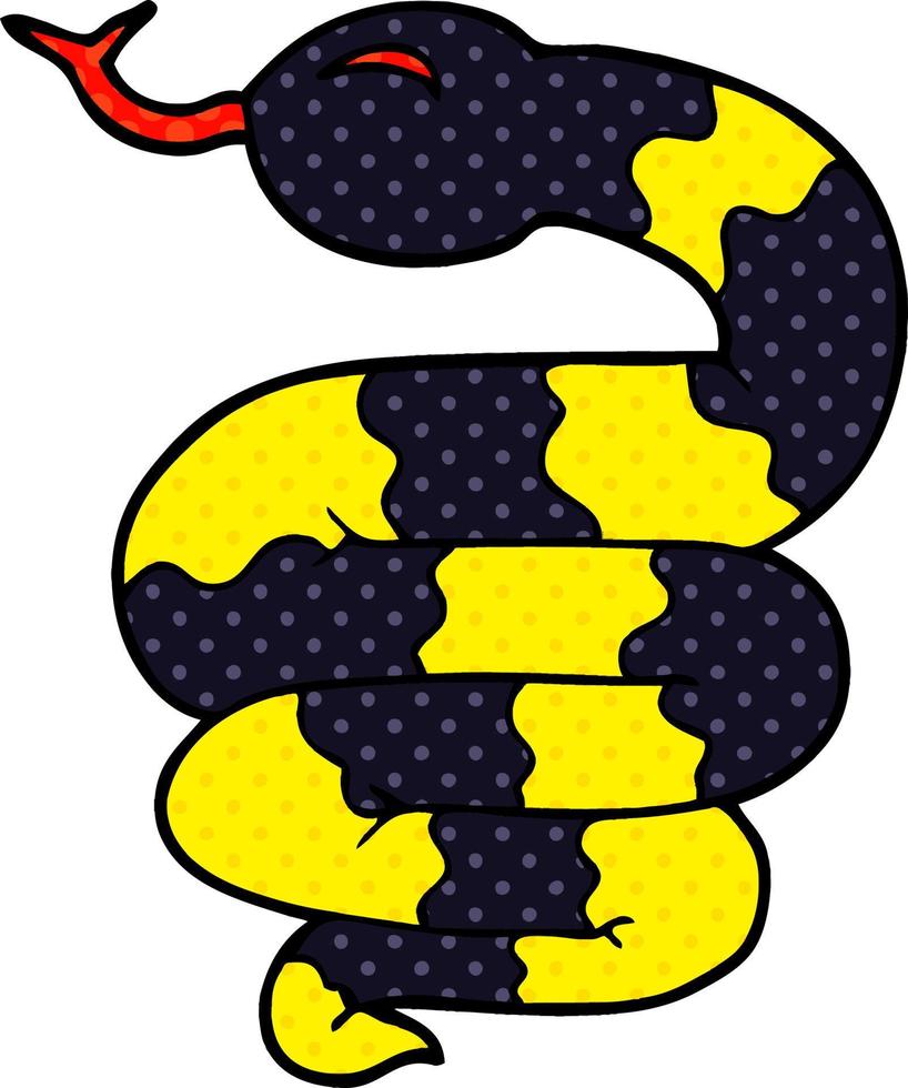 serpiente garabato de dibujos animados vector