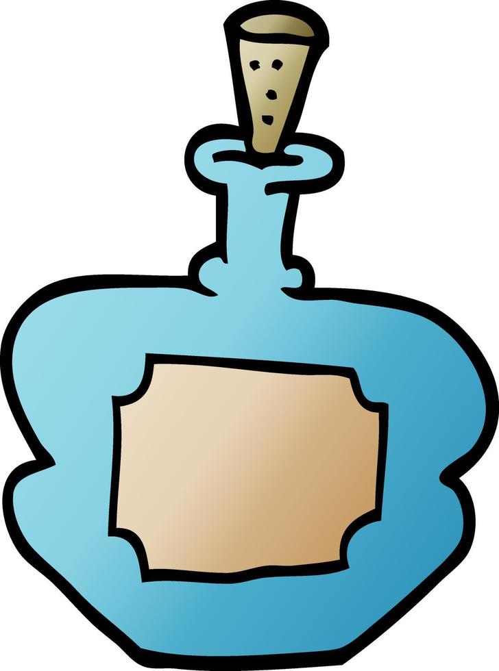 cartoon doodle perfume bottle vector