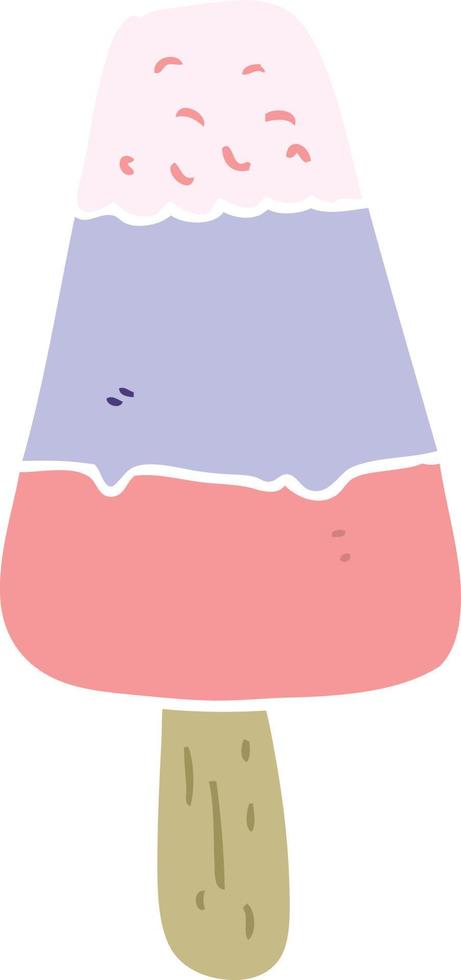 flat color style cartoon ice lolly vector