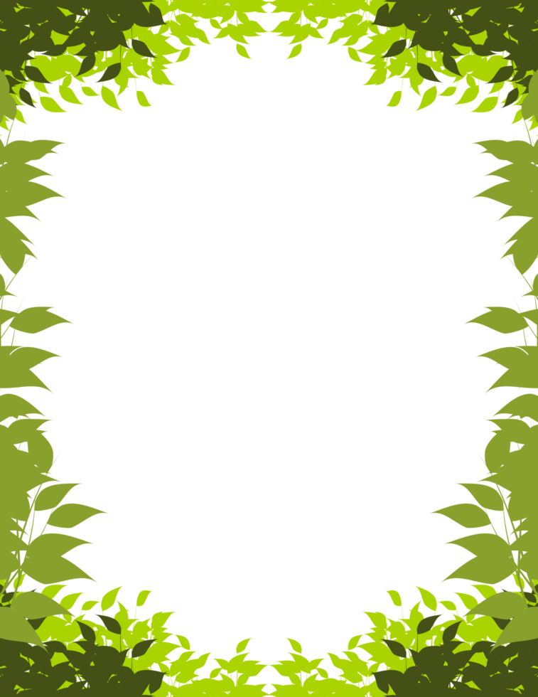 marco de hojas transparente png