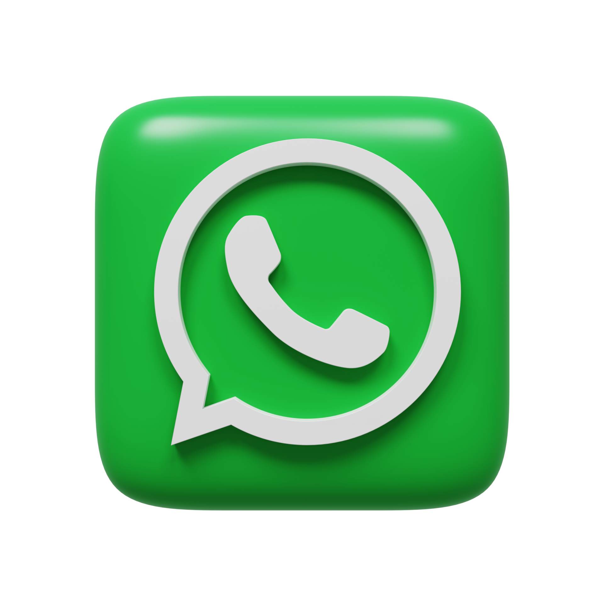 Logotipo Do Whatsapp Renderiza o 3D 12162809 PNG