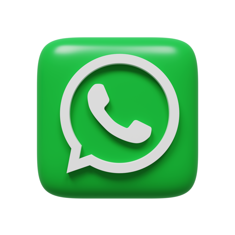 WhatsApp logo. 3d rendere. png