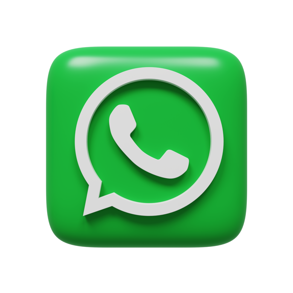 logotipo de whatsapp. procesamiento 3d png