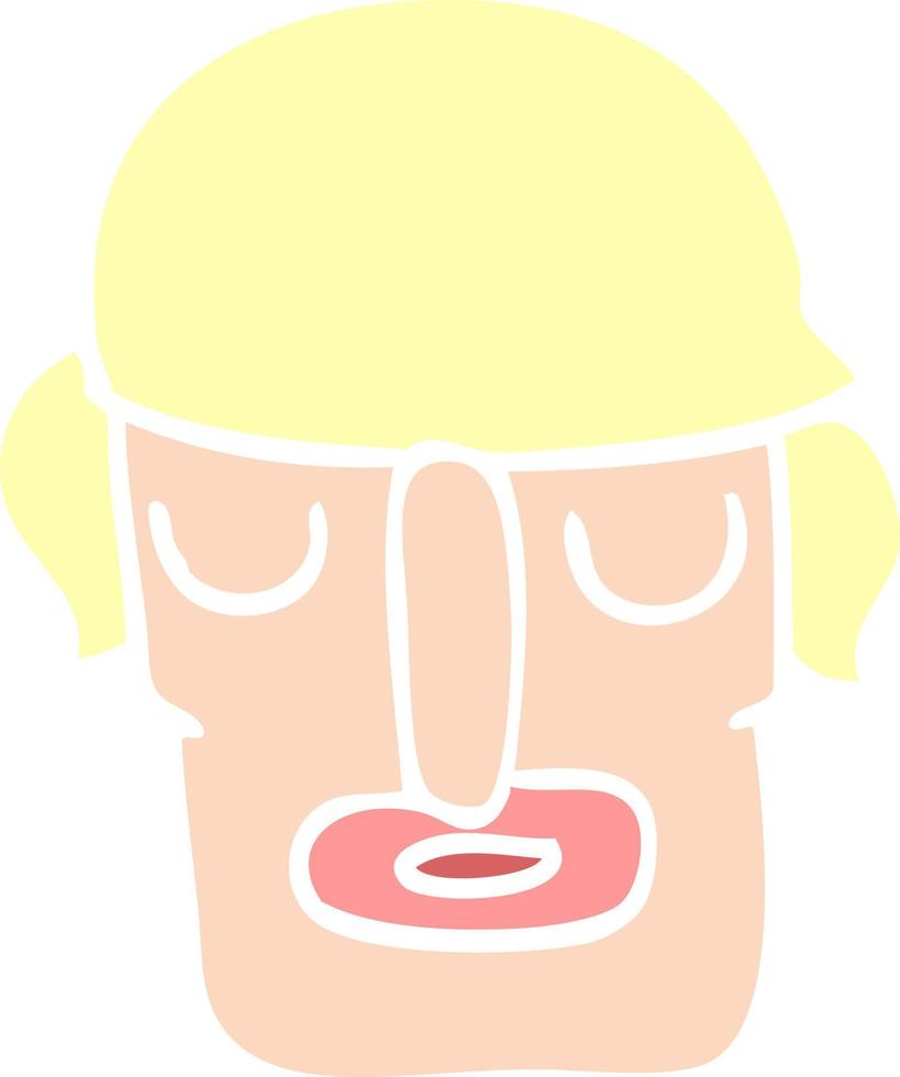 cartoon doodle male face vector
