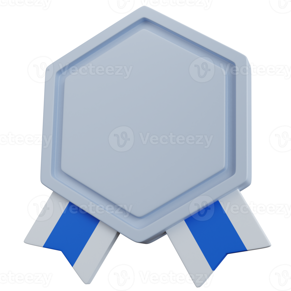 3d rendering empty badge isolated png