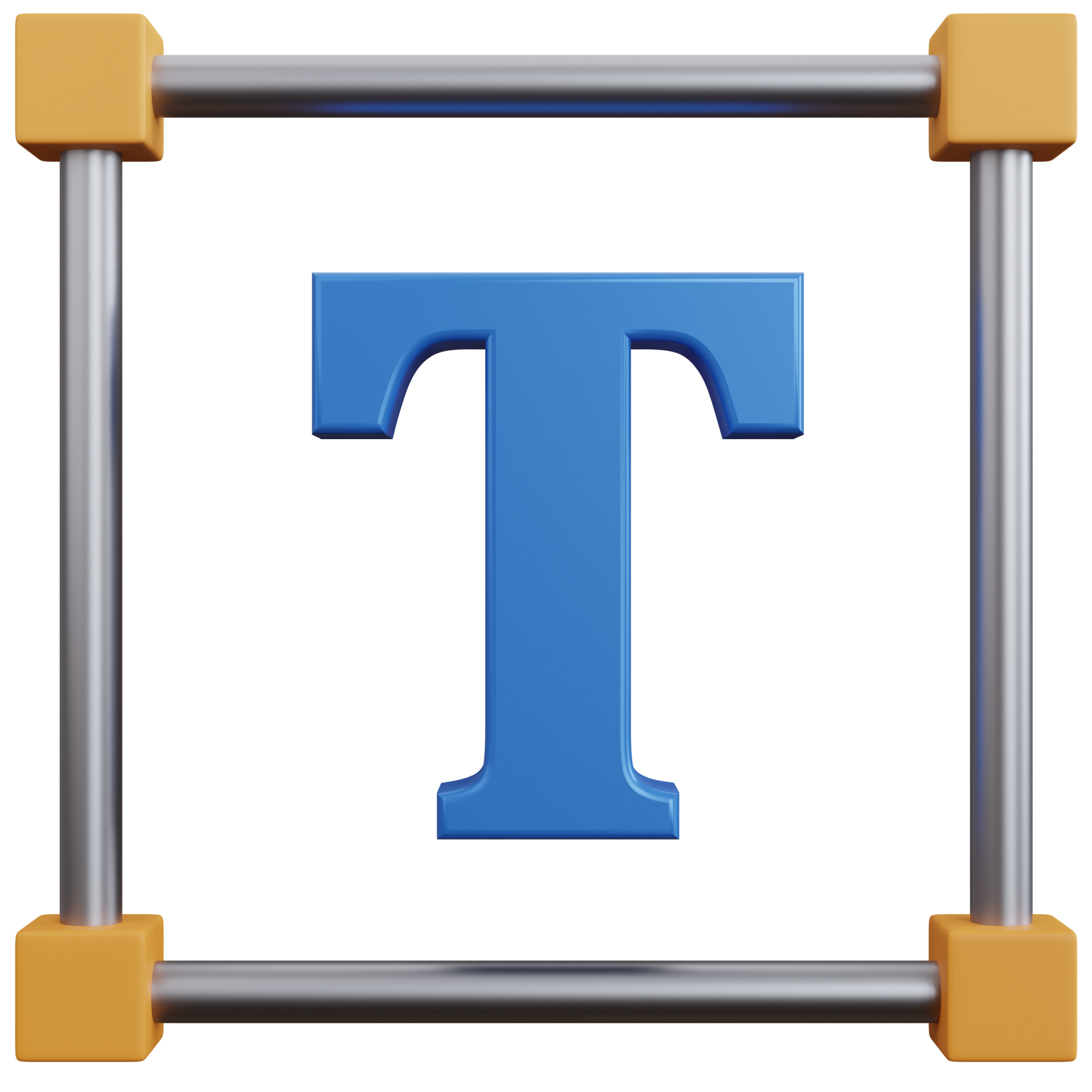 3d rendering the letter T in the box isolated 12162871 PNG