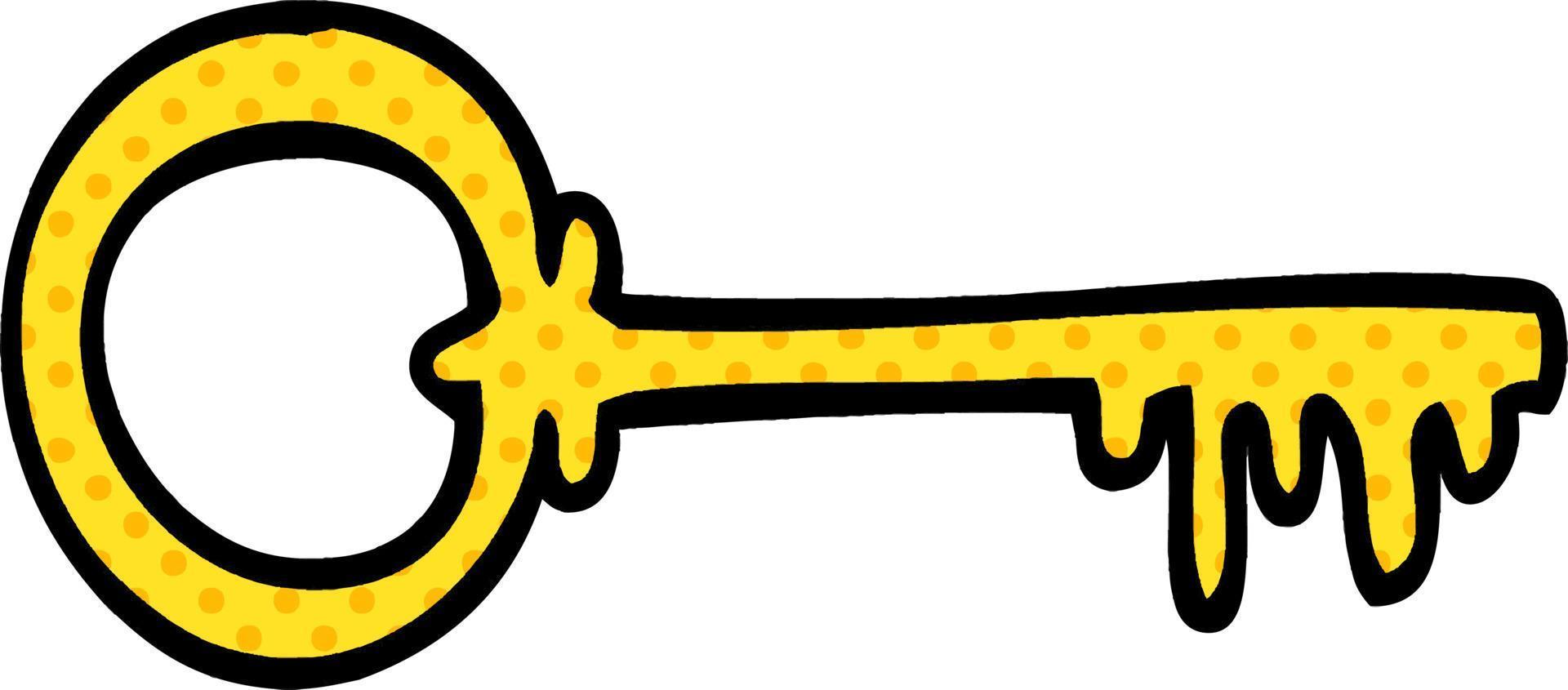 cartoon doodle key vector