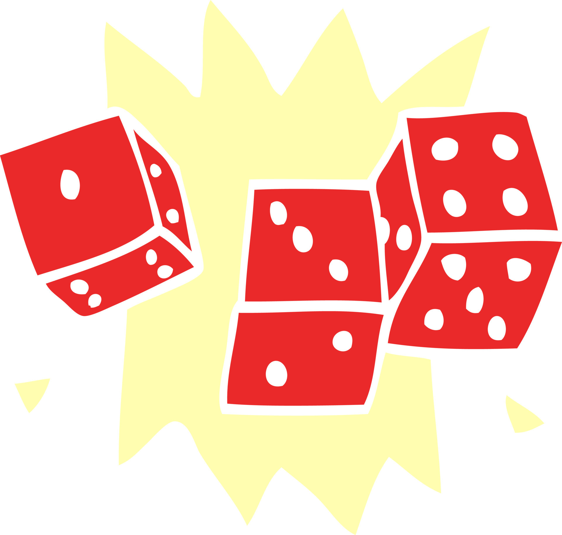 cartoon doodle rolling dice 12162908 Vector Art at Vecteezy