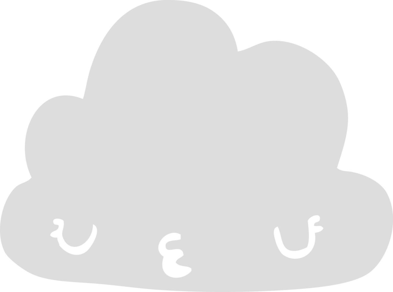 cute flat color style cartoon cloud vector