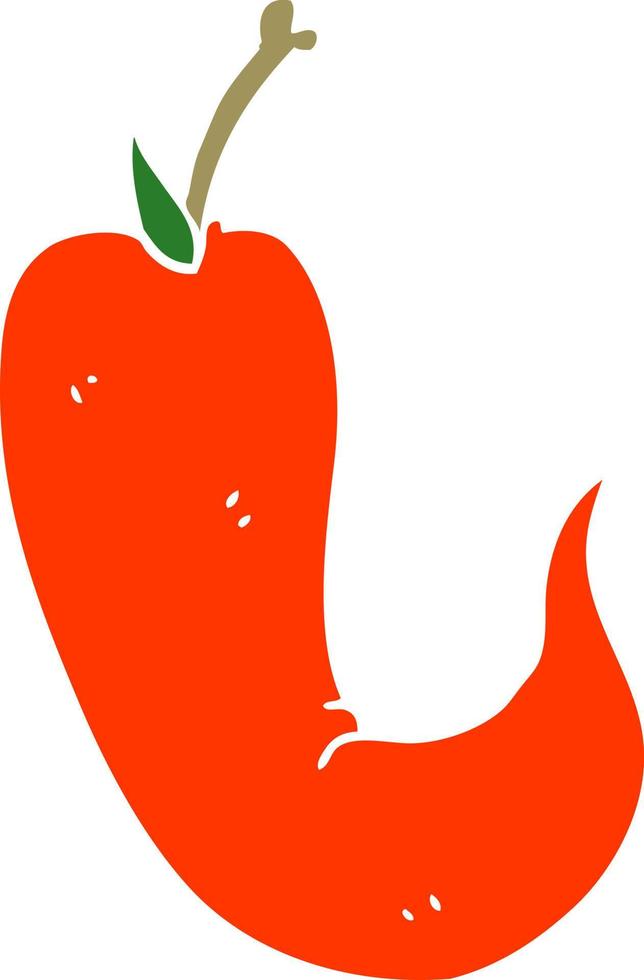 cartoon doodle red hot chilli pepper vector