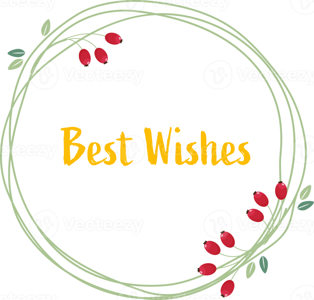 golden merry christmas calligraphy in green wreath png