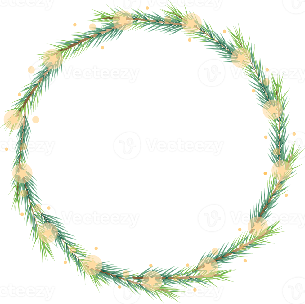 hand- geschreven vrolijk Kerstmis Aan pijnboom doorbladert ster licht krans kader png