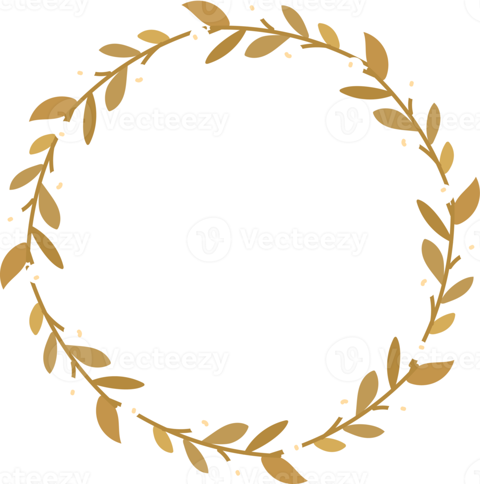 coleção de molduras de guirlanda redonda de natal de luxo dourado estilo simples png