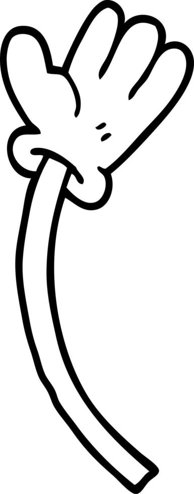 line drawing cartoon hand gestures vector