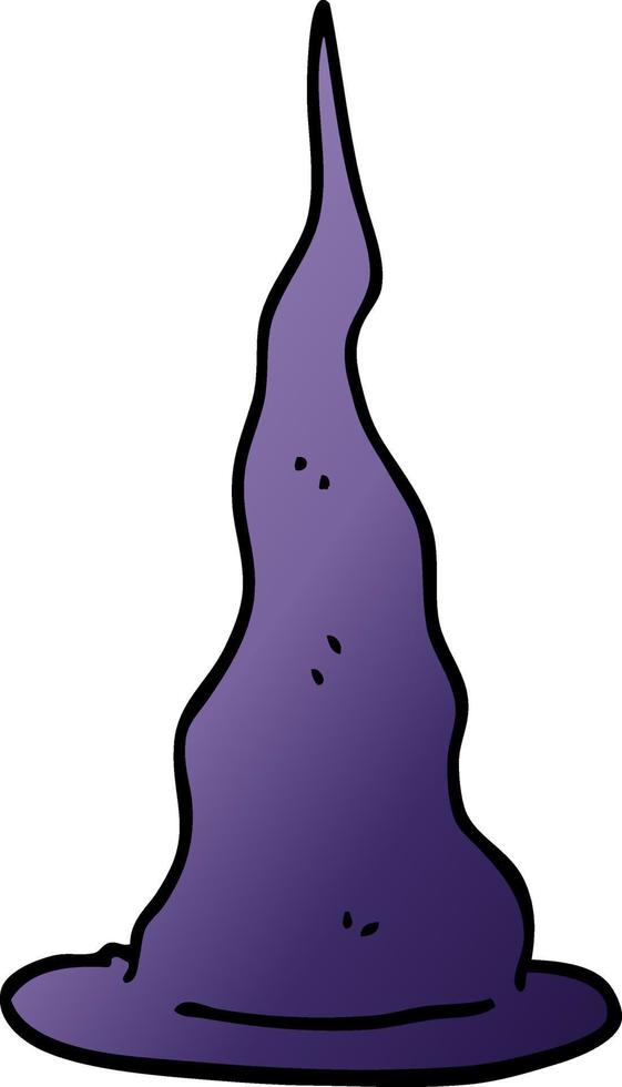 cartoon doodle witch hat vector