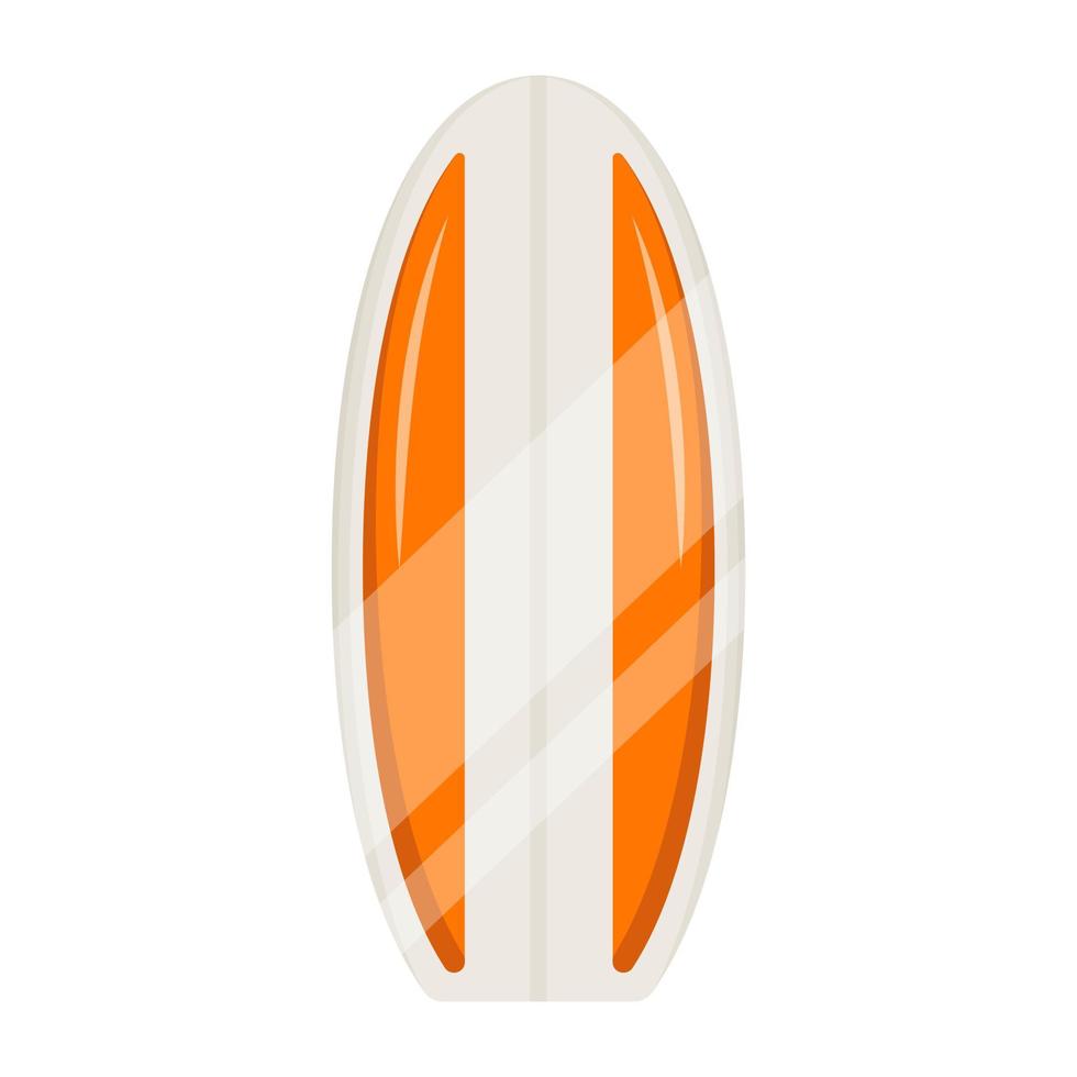 A flat vector illustration of a surfboard