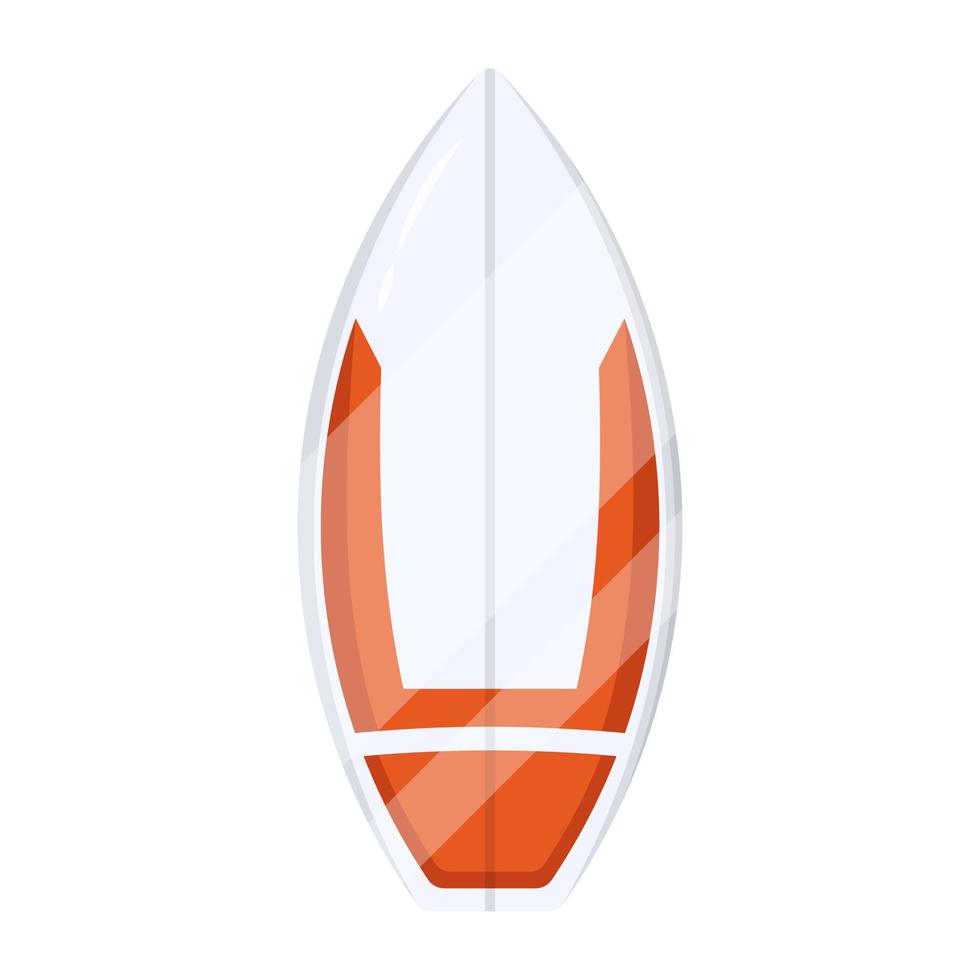 una ilustración vectorial plana de una tabla de surf vector