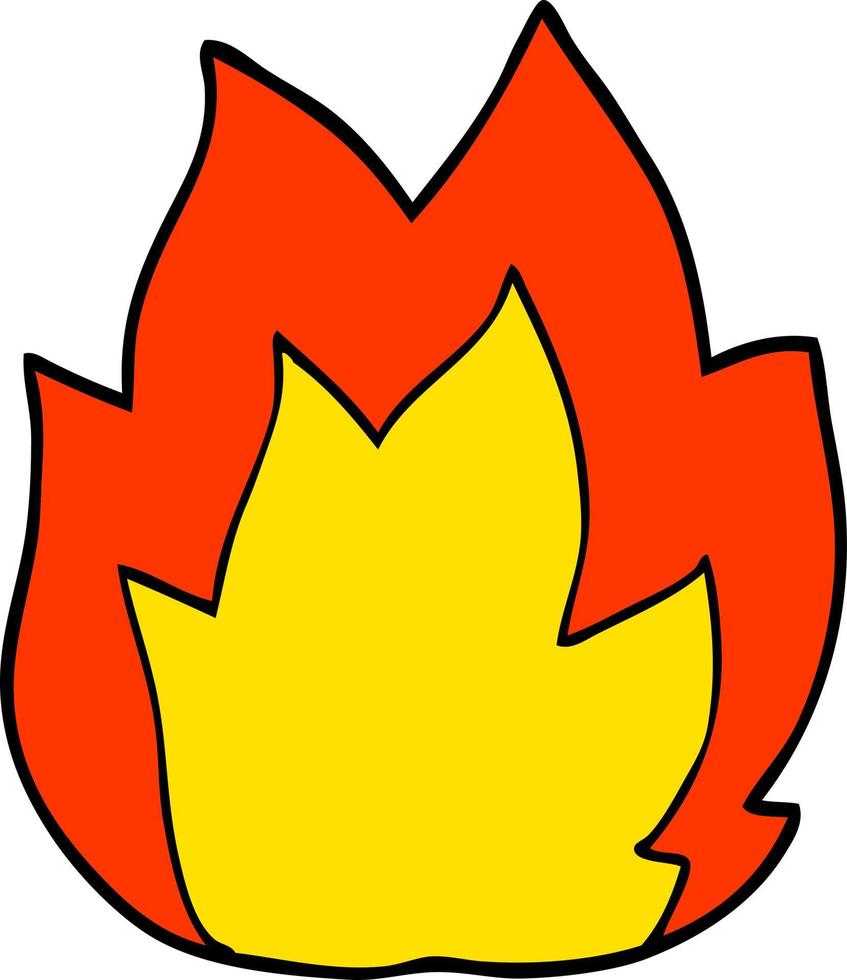 cartoon doodle fire explosion vector