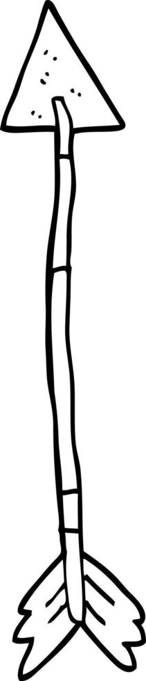 line drawing cartoon old arrow vector