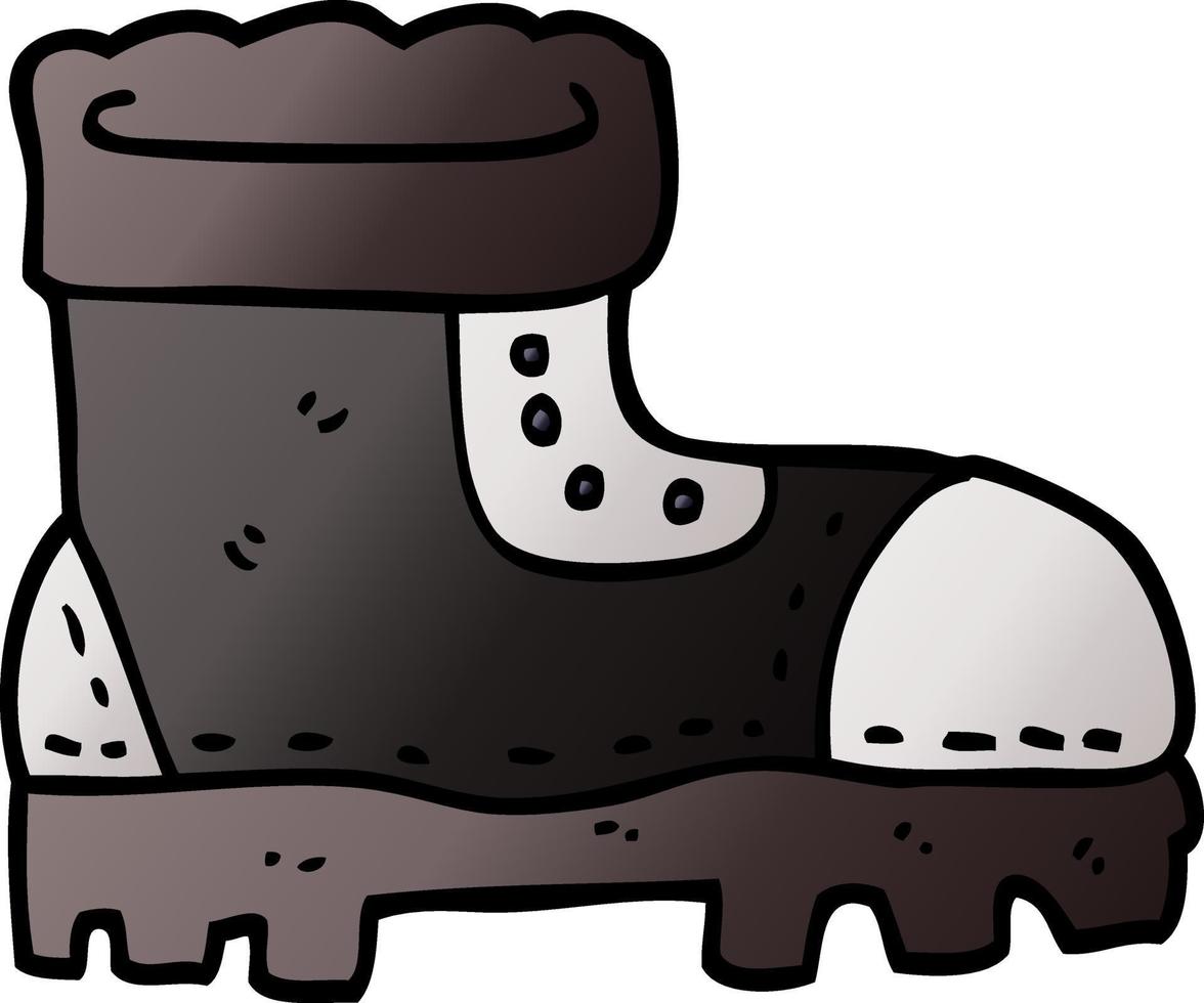 cartoon doodle work boot vector