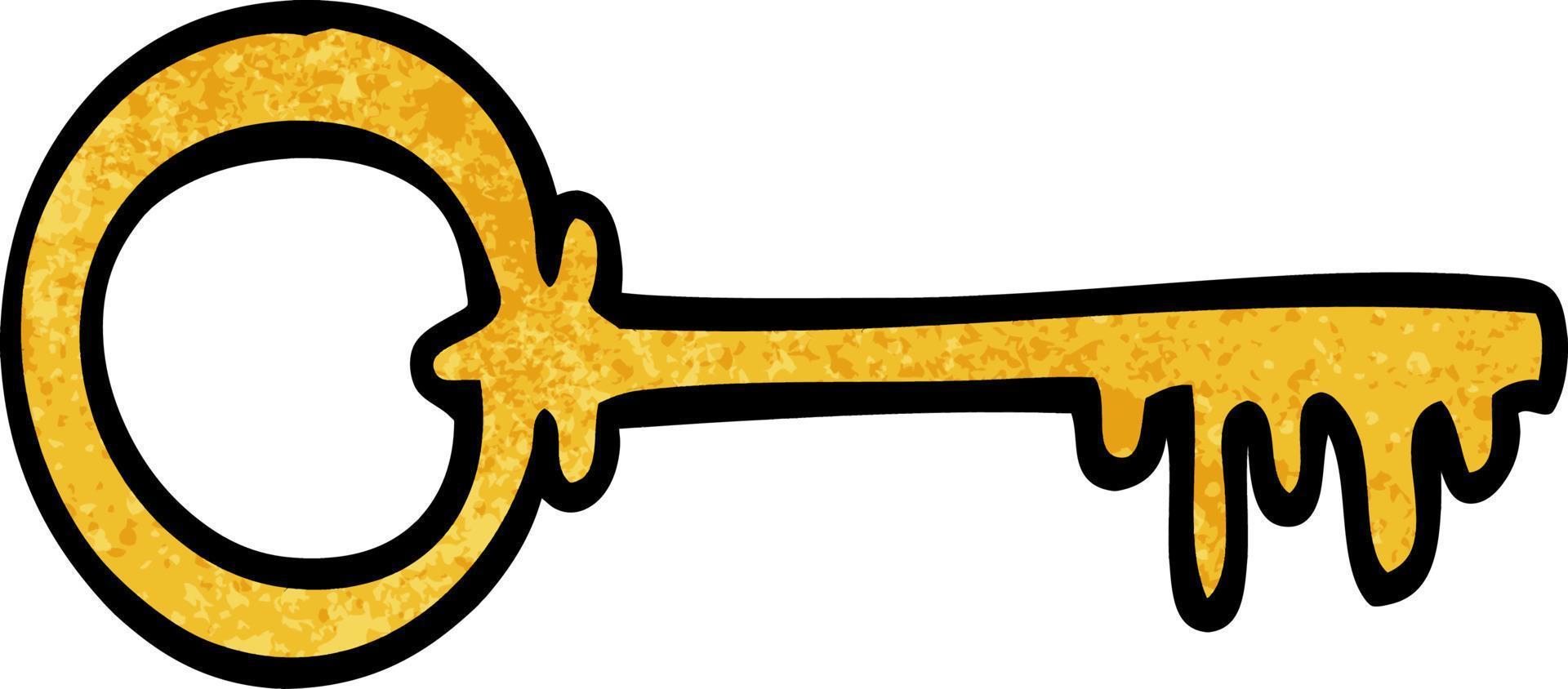 cartoon doodle key vector